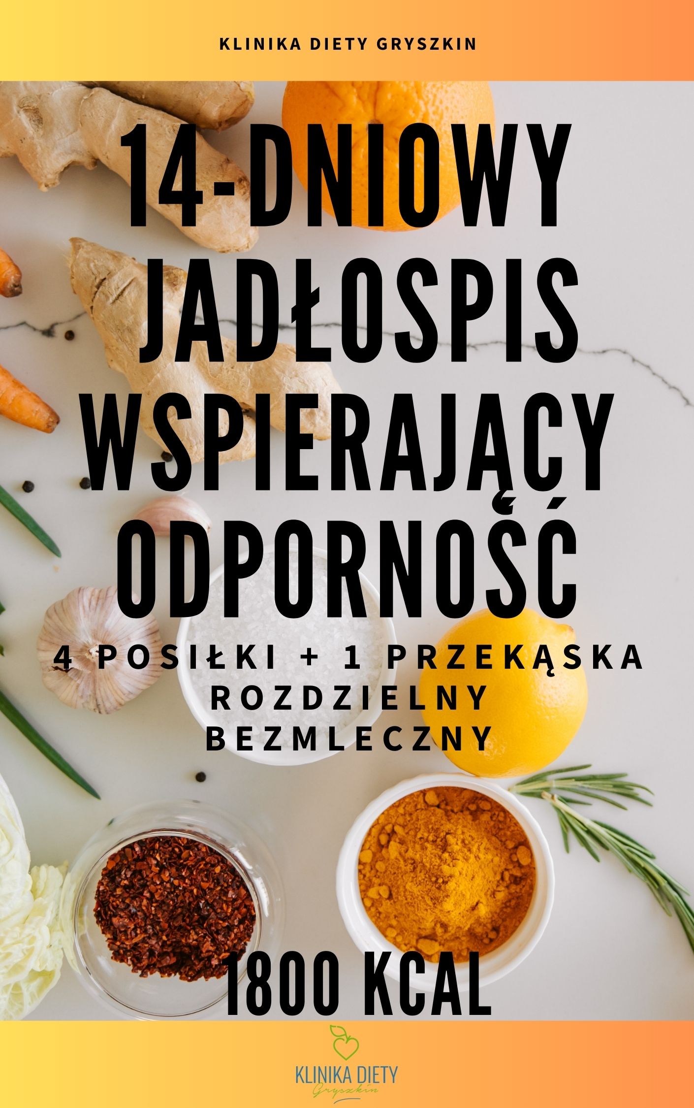 Gotowy 14-dniowy jadłospis wspierający odporność - 1800 kcal